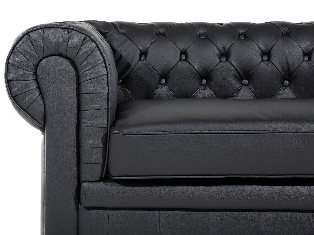 Chesterfield диван Berwyn 832 (Черен)