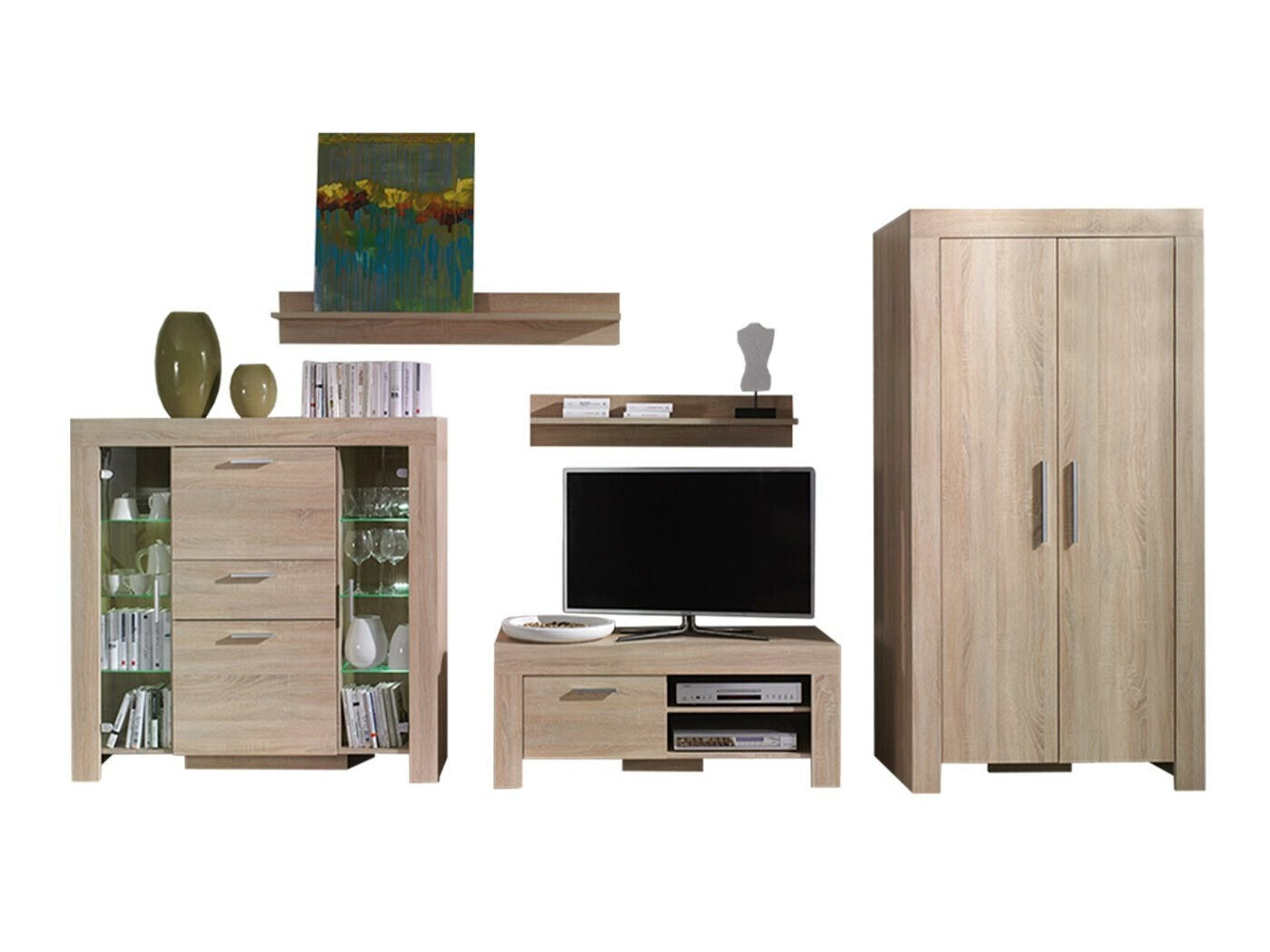 Комплект за хол Melfeli 127 (Сонома дъб)