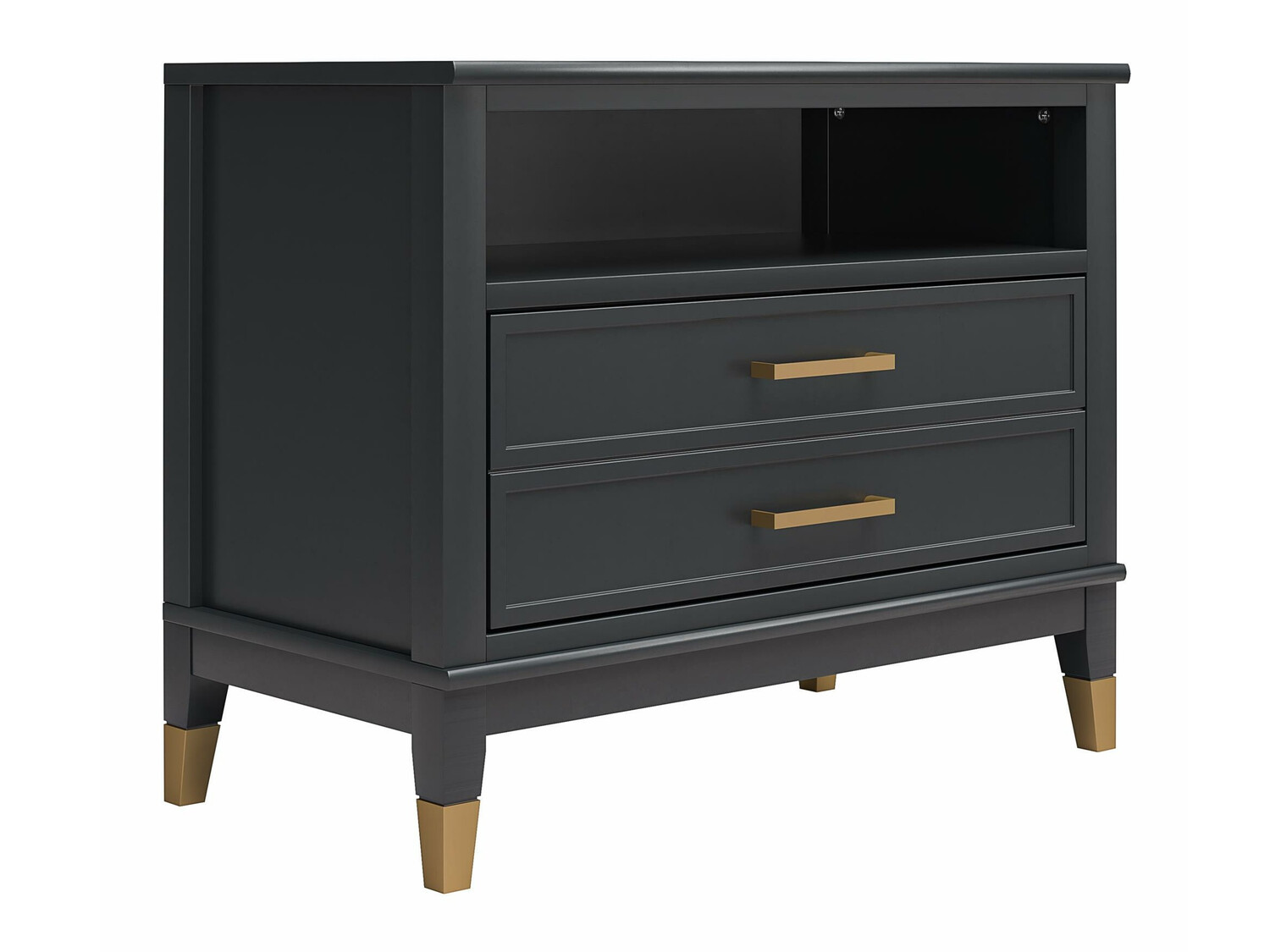 Нощно шкафче CosmoLiving by Cosmopolitan Belromu 107 (Черен)