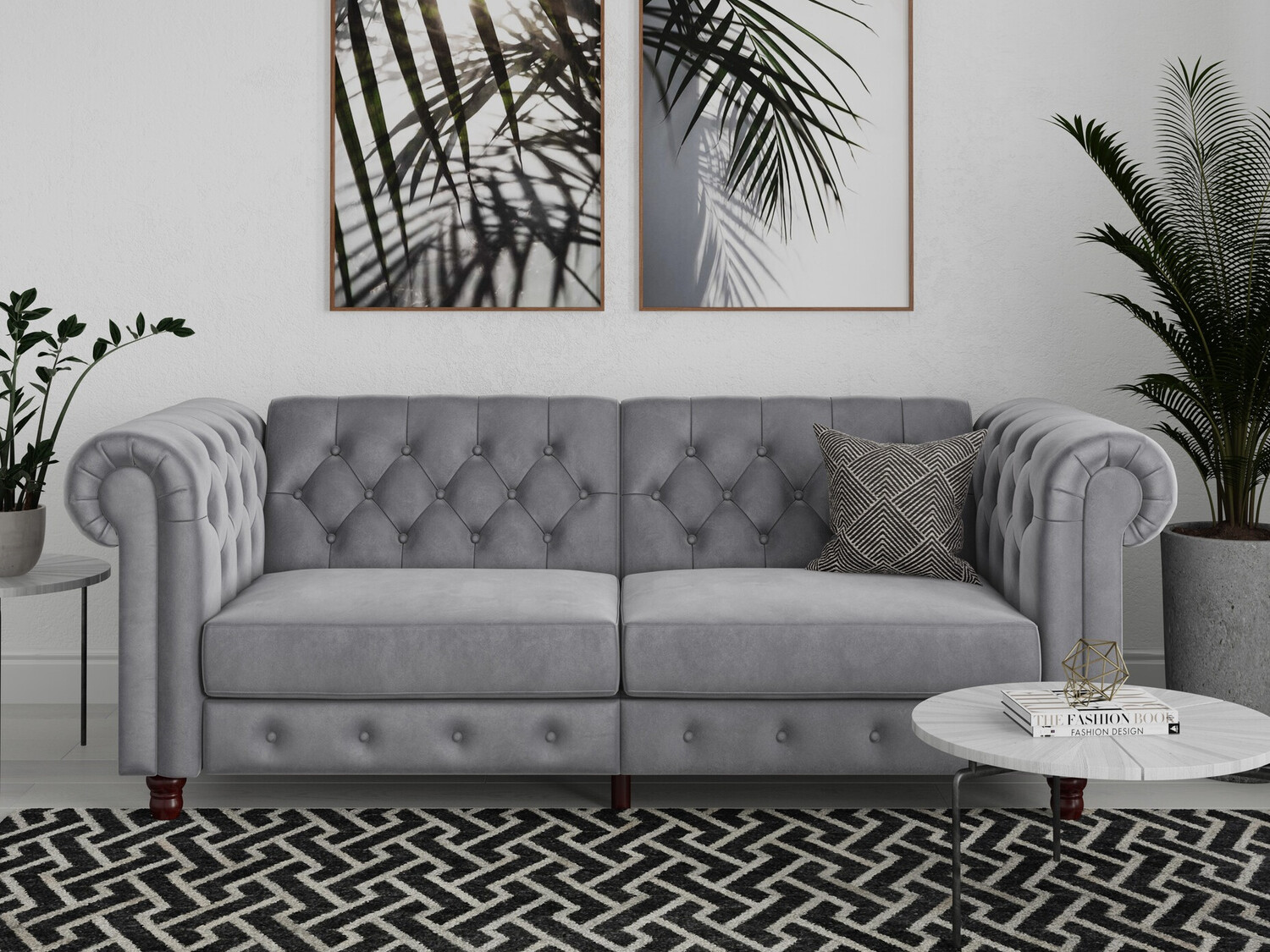 Разтегателен диван Denton 1190 (Светло сив)