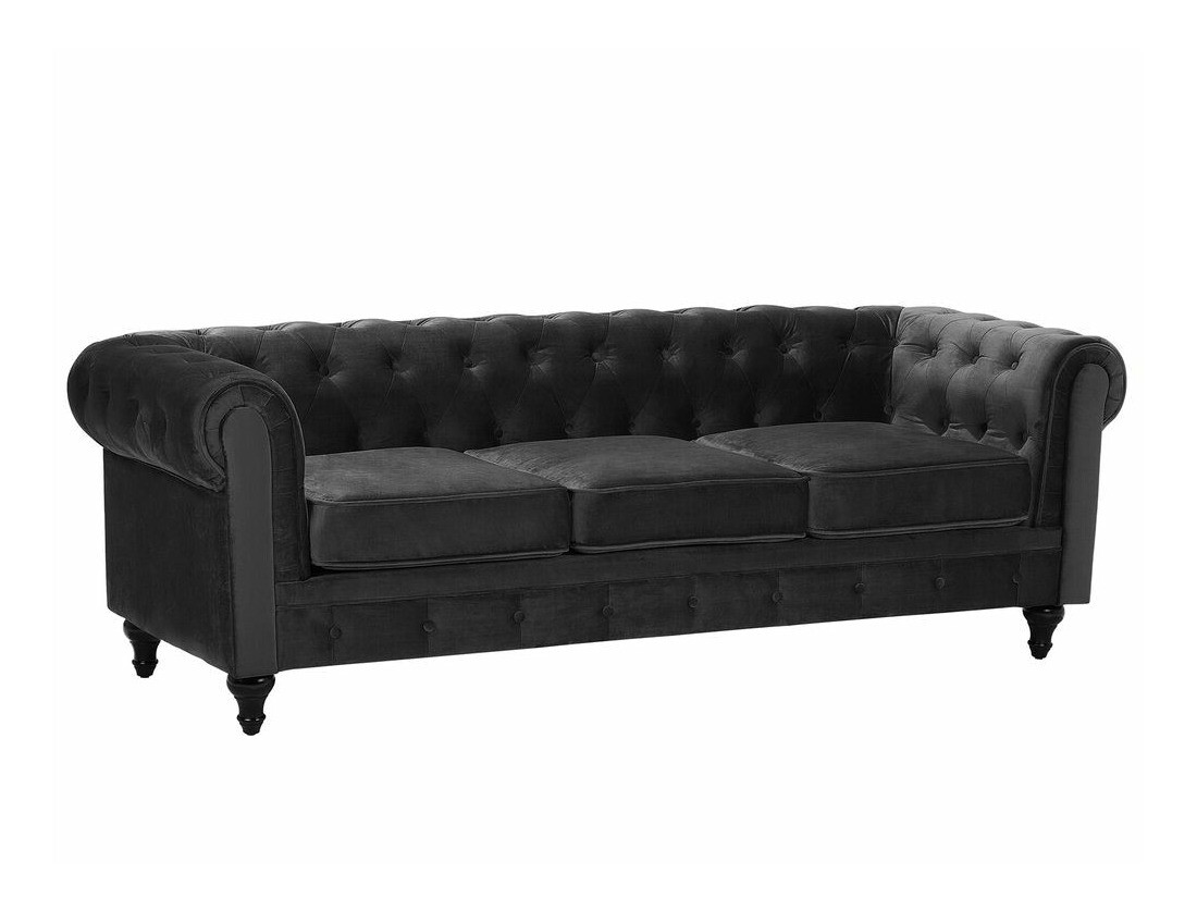 Chesterfield диван Cirdoro 101 (Черен)
