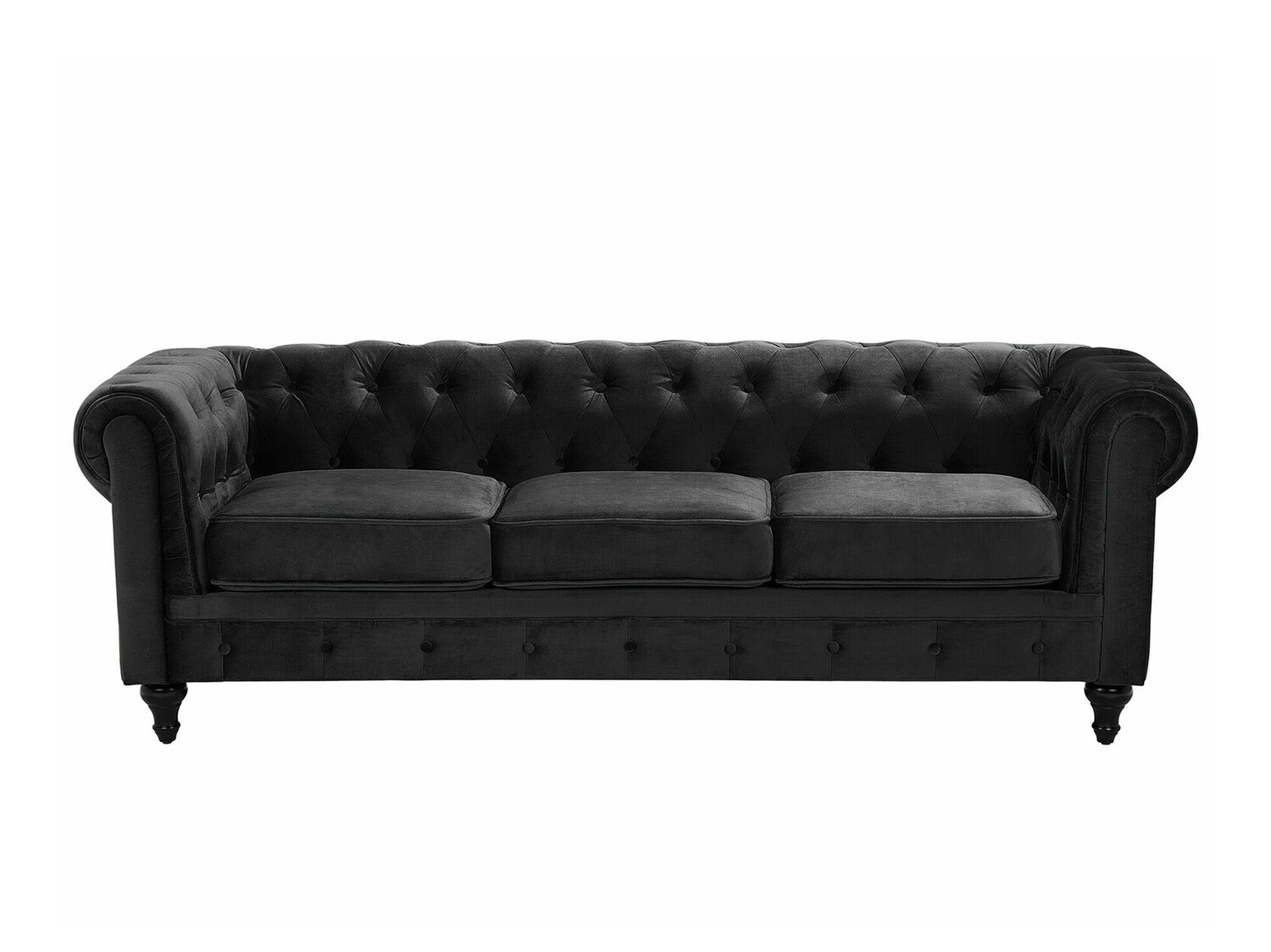 Chesterfield диван Cirdoro 101 (Черен)