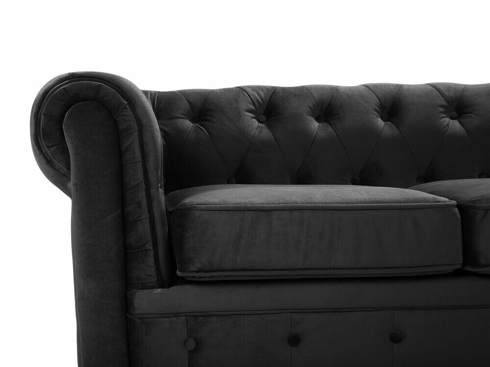 Chesterfield диван Cirdoro 101 (Черен)