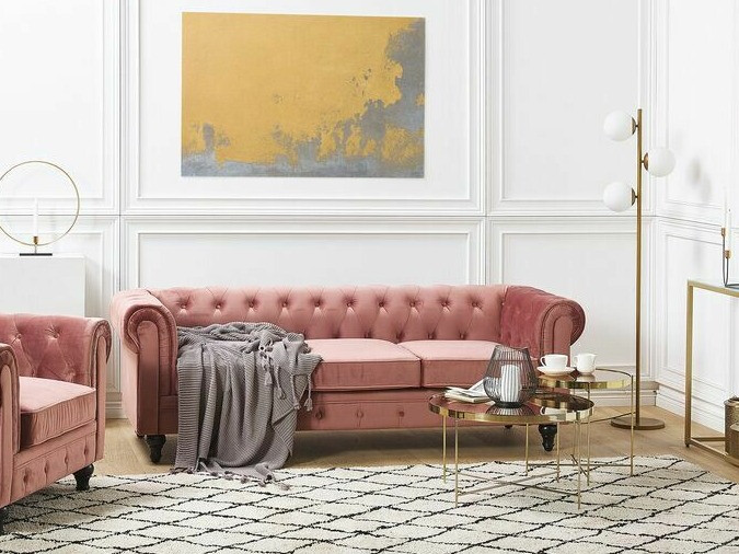 Chesterfield диван Cirdoro 101 (Пурпурен)