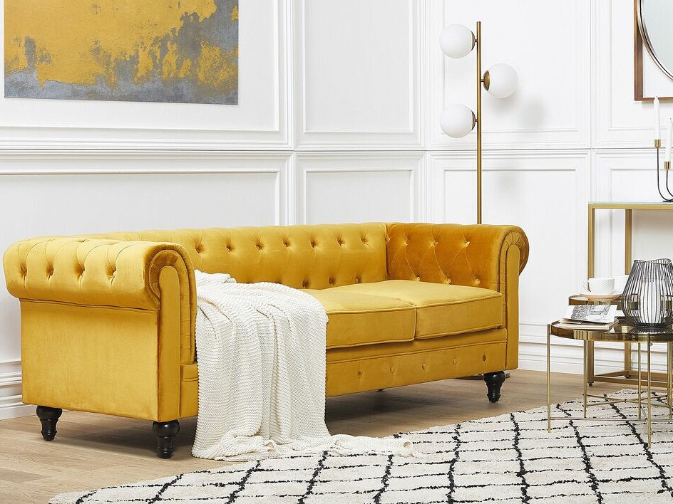 Chesterfield диван Cirdoro 101 (Жълт)