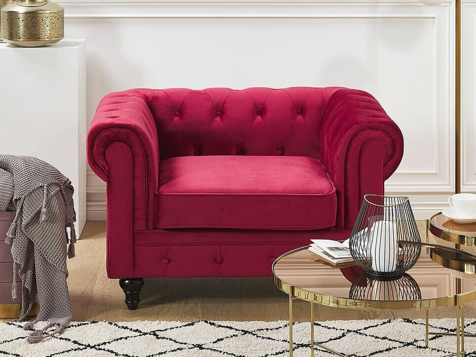 Chesterfield фотьойл Cirdoro 102 (Червен)