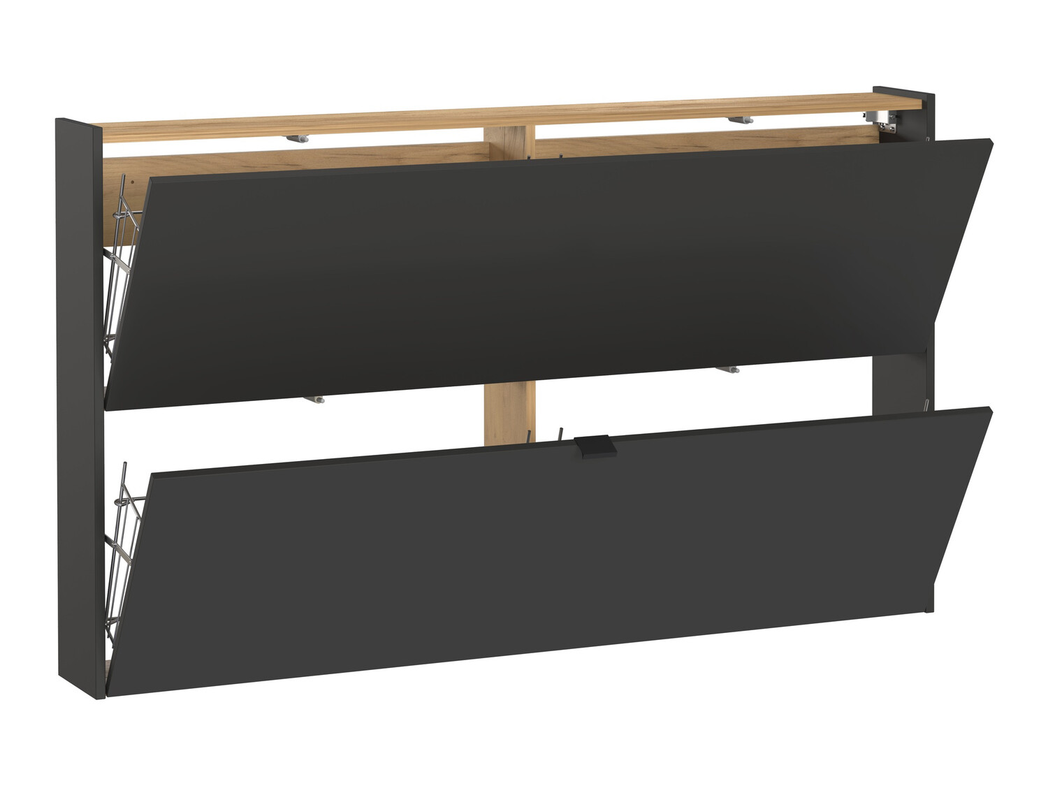 Шкаф за обувки Cirsale 108 (Графит + Navarra дъб)