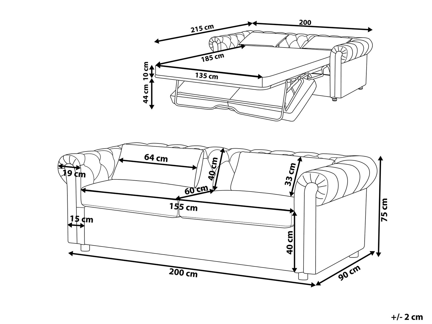 Chesterfield диван Cirdoro 103 (Зелен)