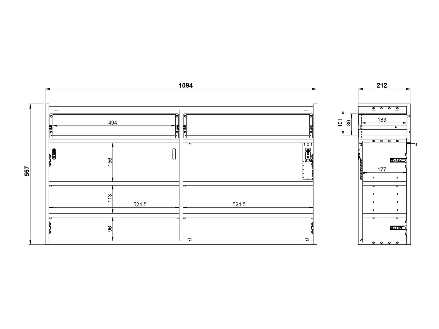 Комплект за антре Cirsale 106 (Пепеливо зелен + Navarra дъб)