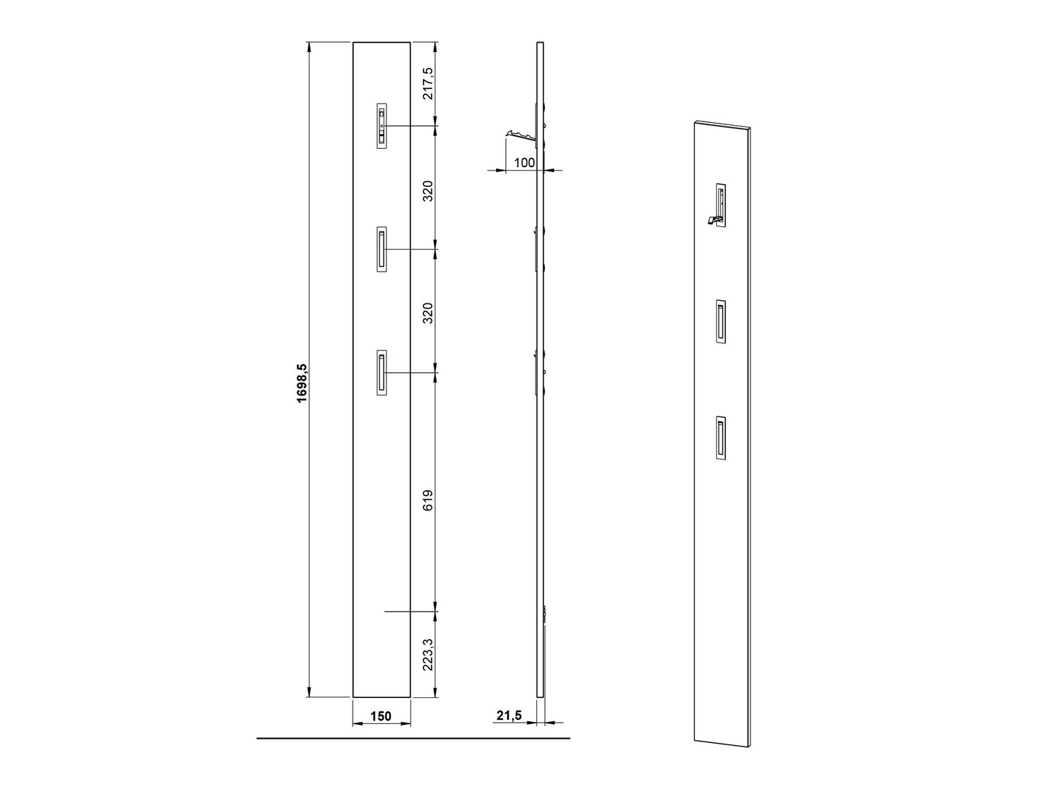 Комплект за антре Cirsale 109 (Графит + Navarra дъб)