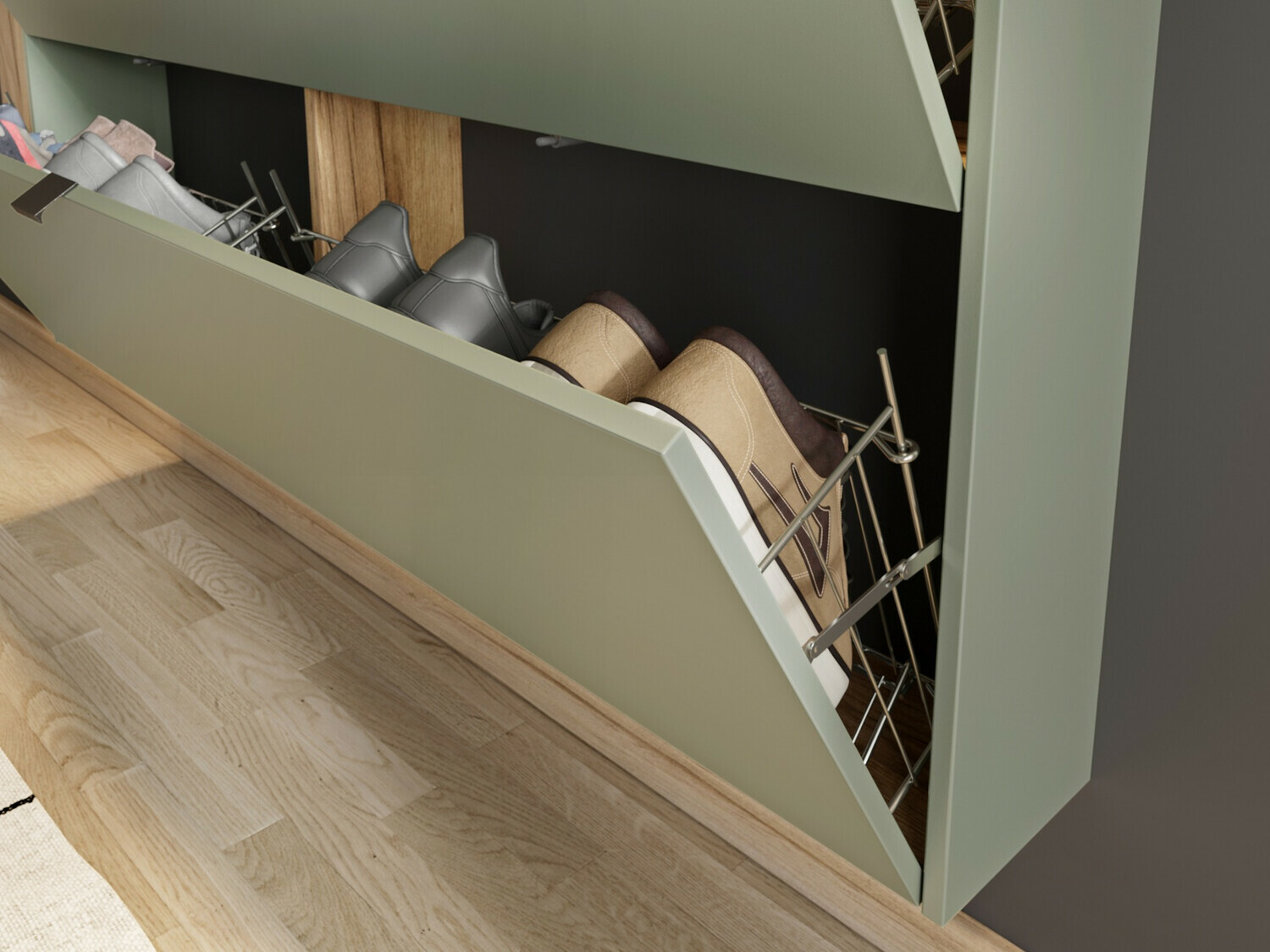 Комплект за антре Cirsale 109 (Пепеливо зелен + Navarra дъб)