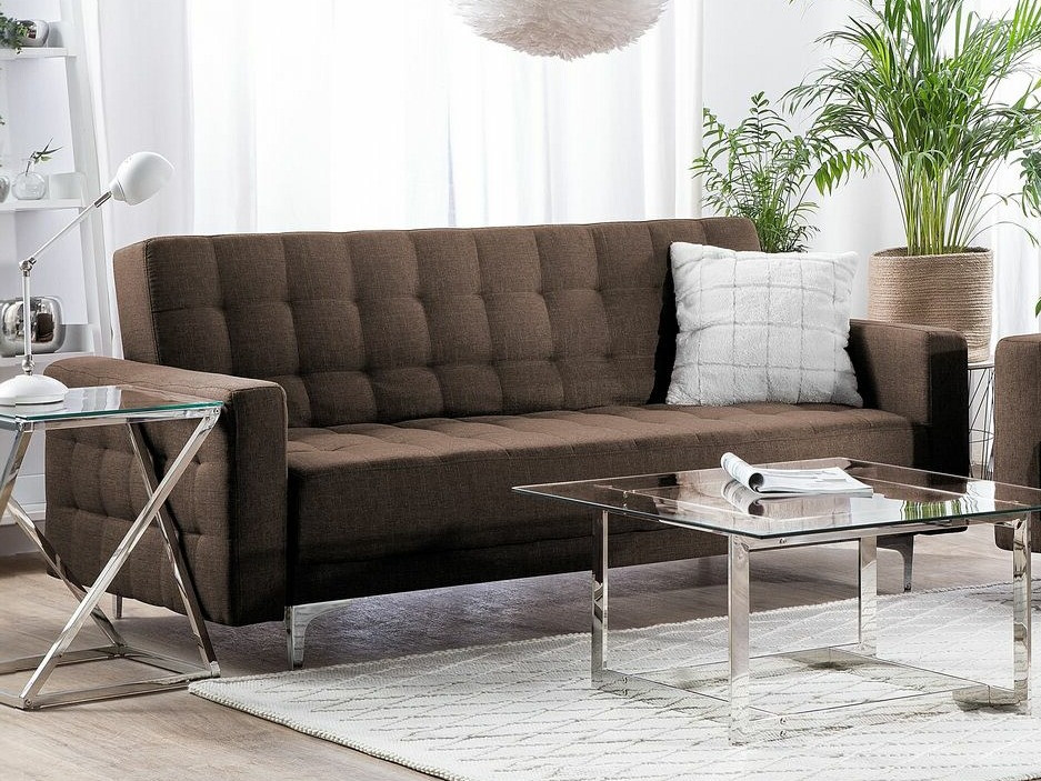 Разтегателен диван Felvena 103 (Тъмнокафяв)