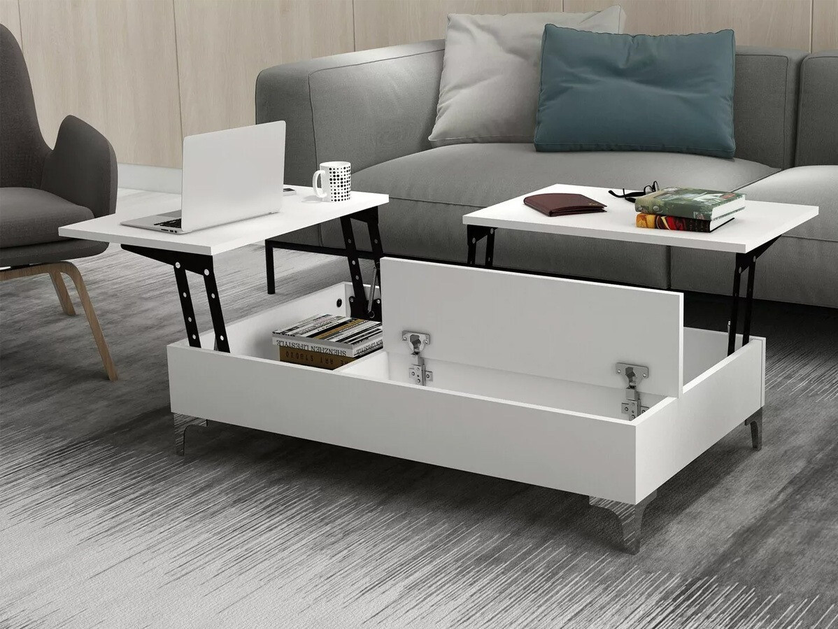 Трансформираща се масичка за кафе Kailua 1296 (Бял)