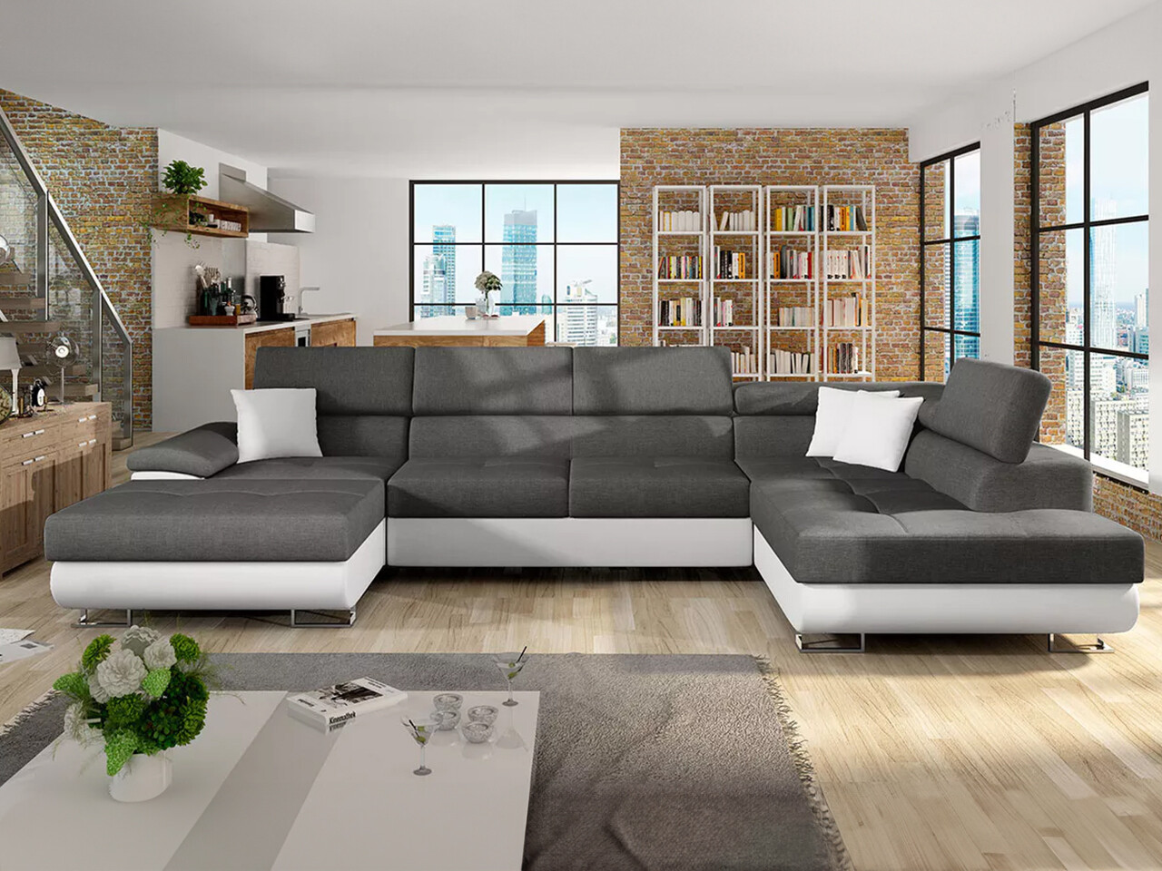 Ъглов диван Comfivo Ruta IV (Soft 017 + Lux 06 + Soft 017)