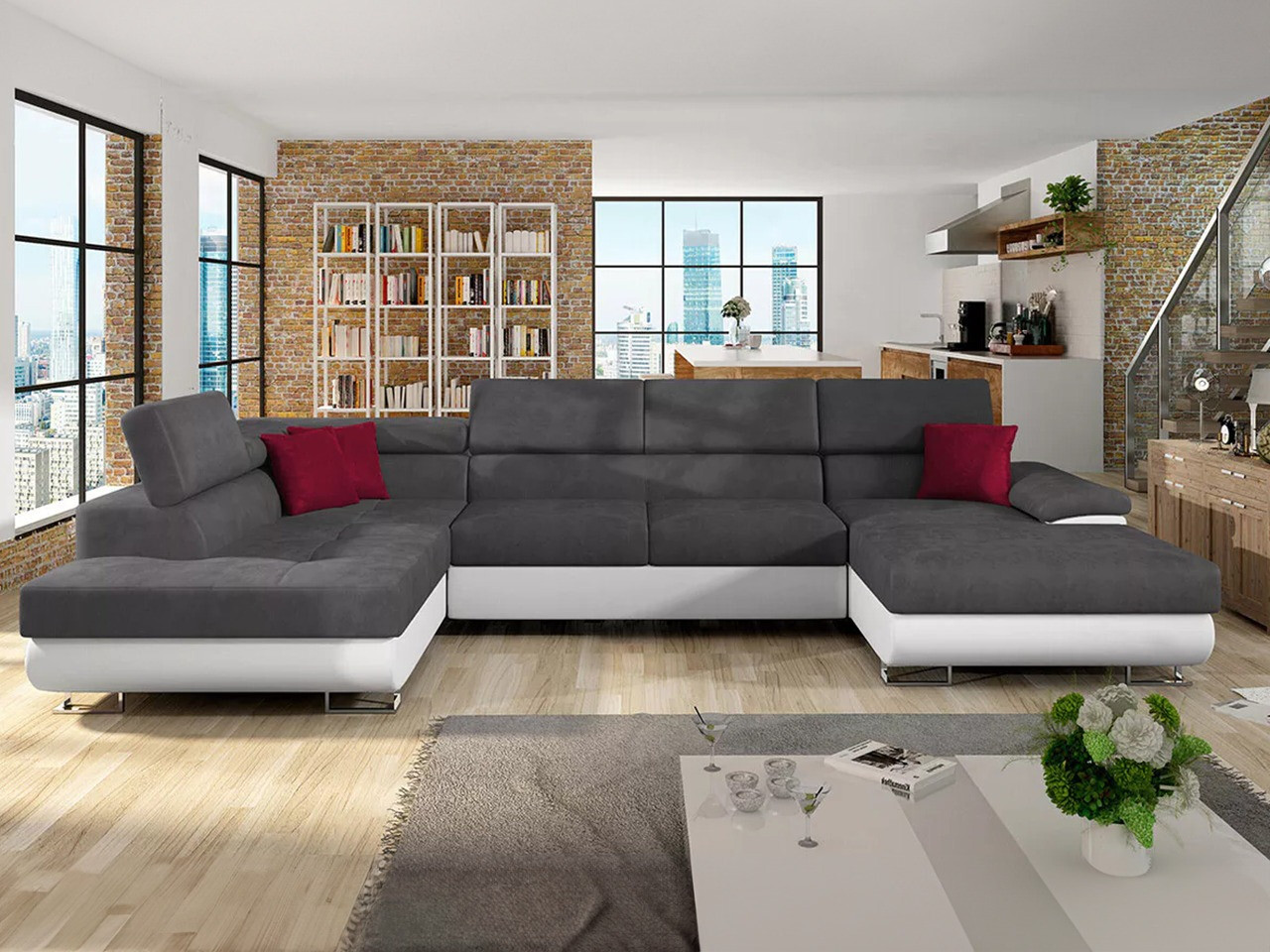 Ъглов диван Comfivo Ruta IV (Soft 017 + Uttario Velvet 2971 + Kronos 02)