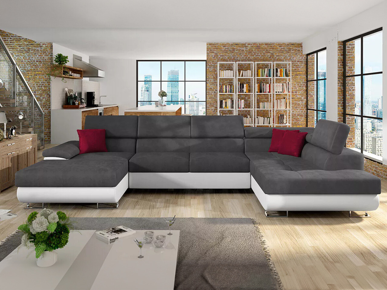 Ъглов диван Comfivo Ruta IV (Soft 017 + Uttario Velvet 2971 + Kronos 02)