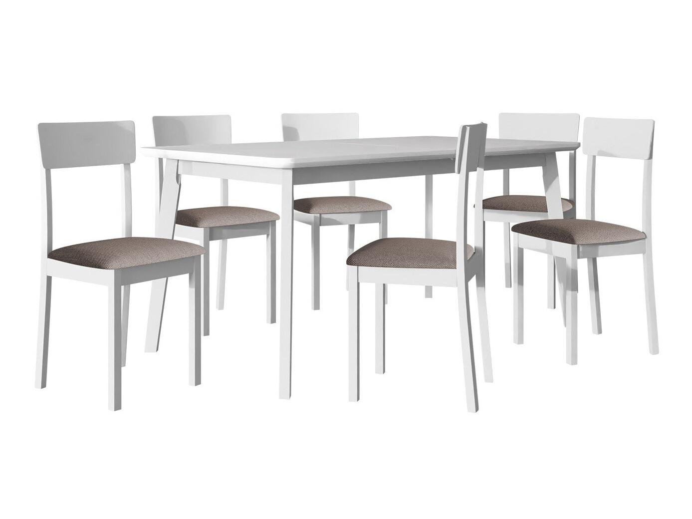 Маса и столове за трапезария Victorville 350 (Бял)