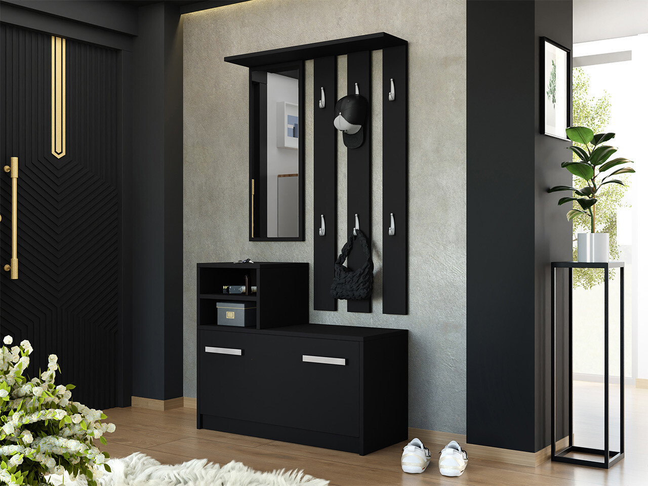 Комплект за антре Mandeville 100 (Черен)