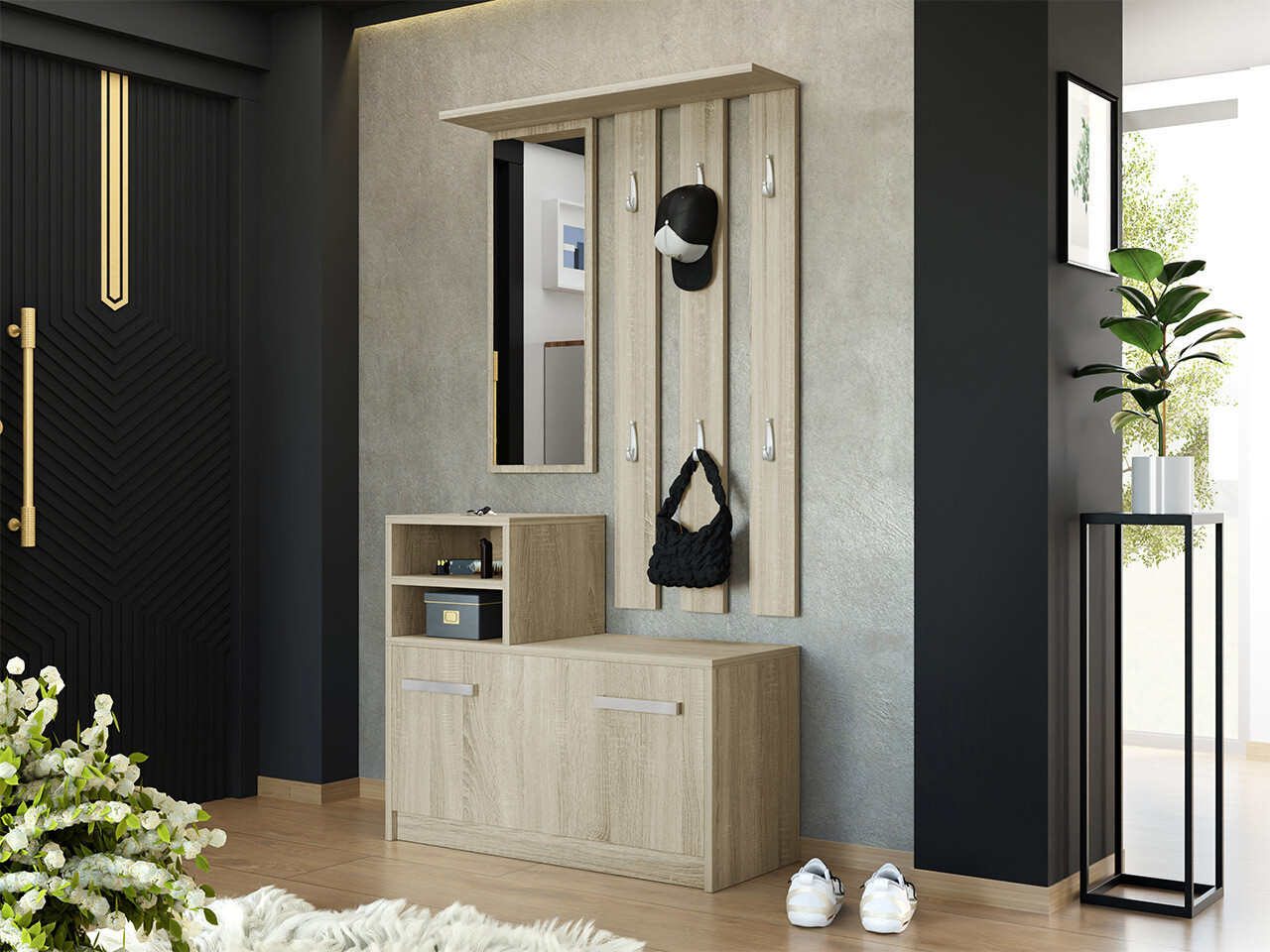 Комплект за антре Mandeville 100 (Сонома дъб)