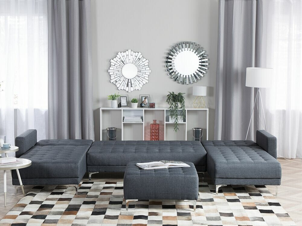 Модулен ъглов диван Felvena 108 (Тъмно сив)