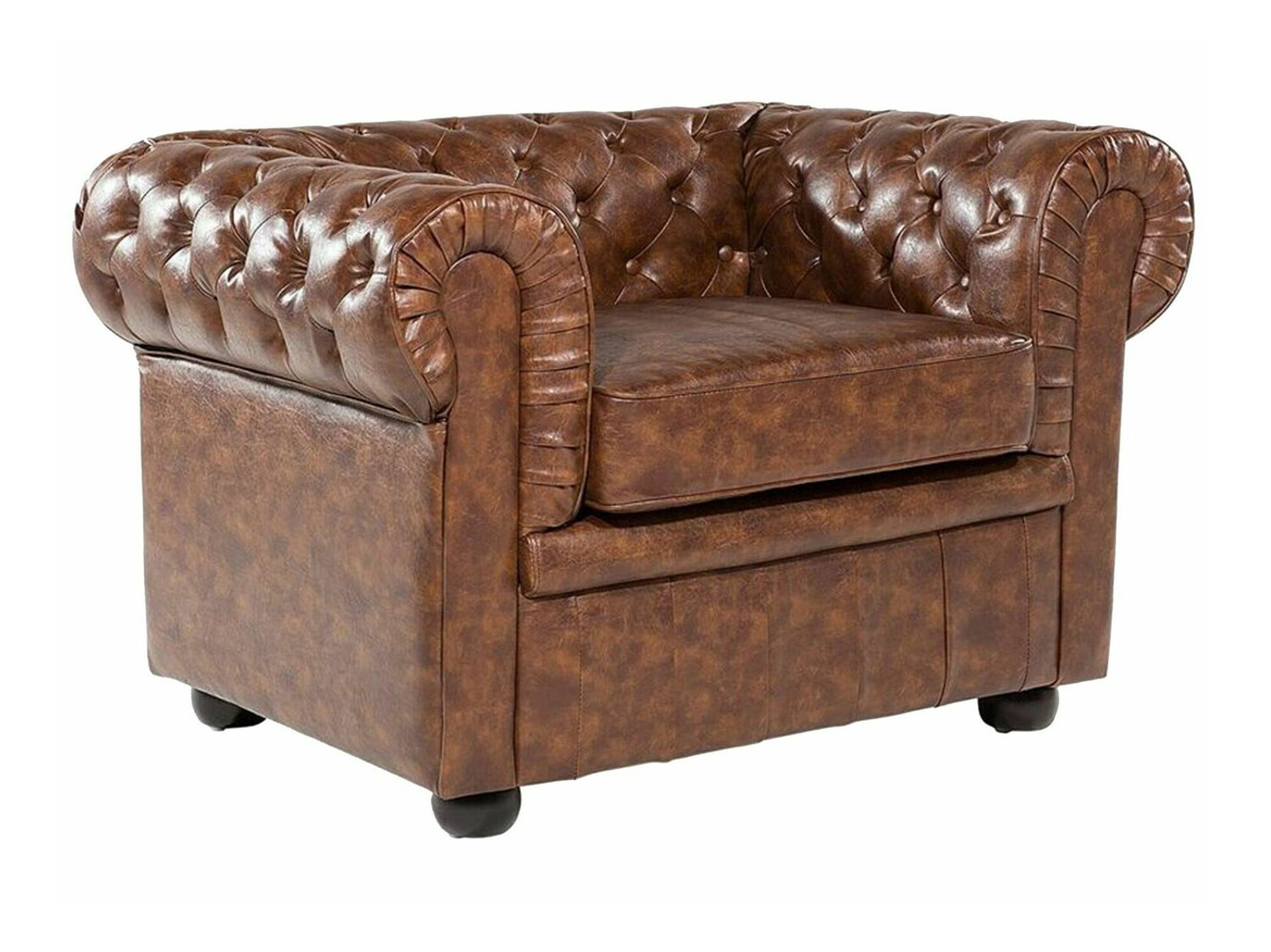 Chesterfield фотьойл Cirdoro 105 (Кафяв)