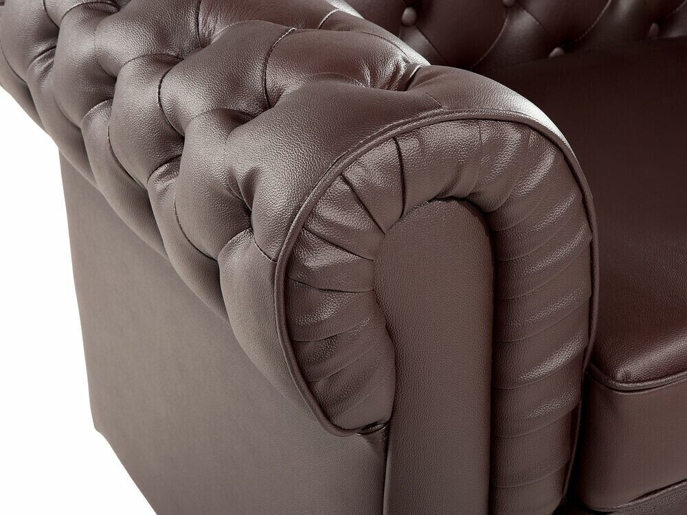 Chesterfield фотьойл Cirdoro 105 (Тъмнокафяв)
