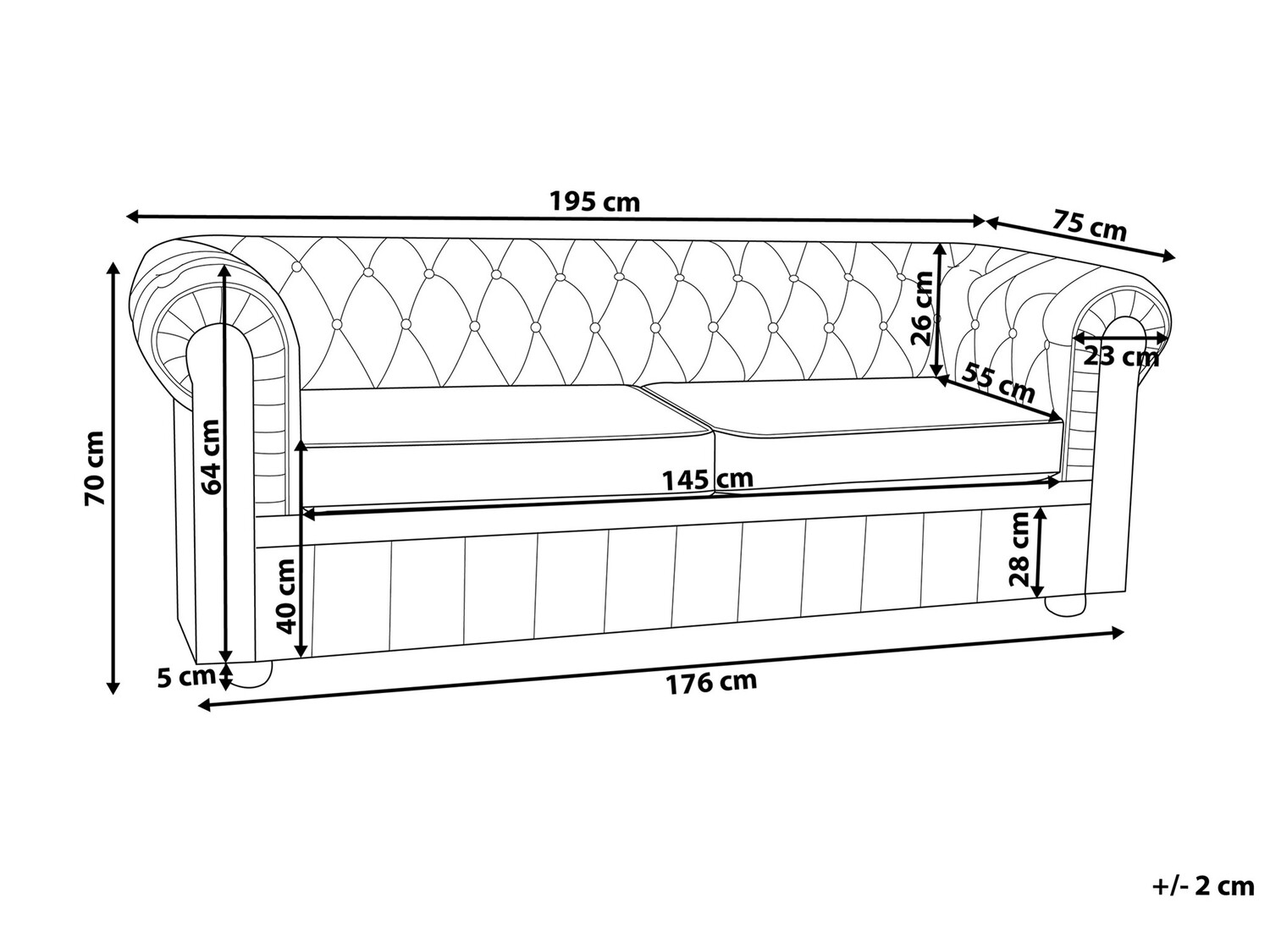 Chesterfield диван Cirdoro 108