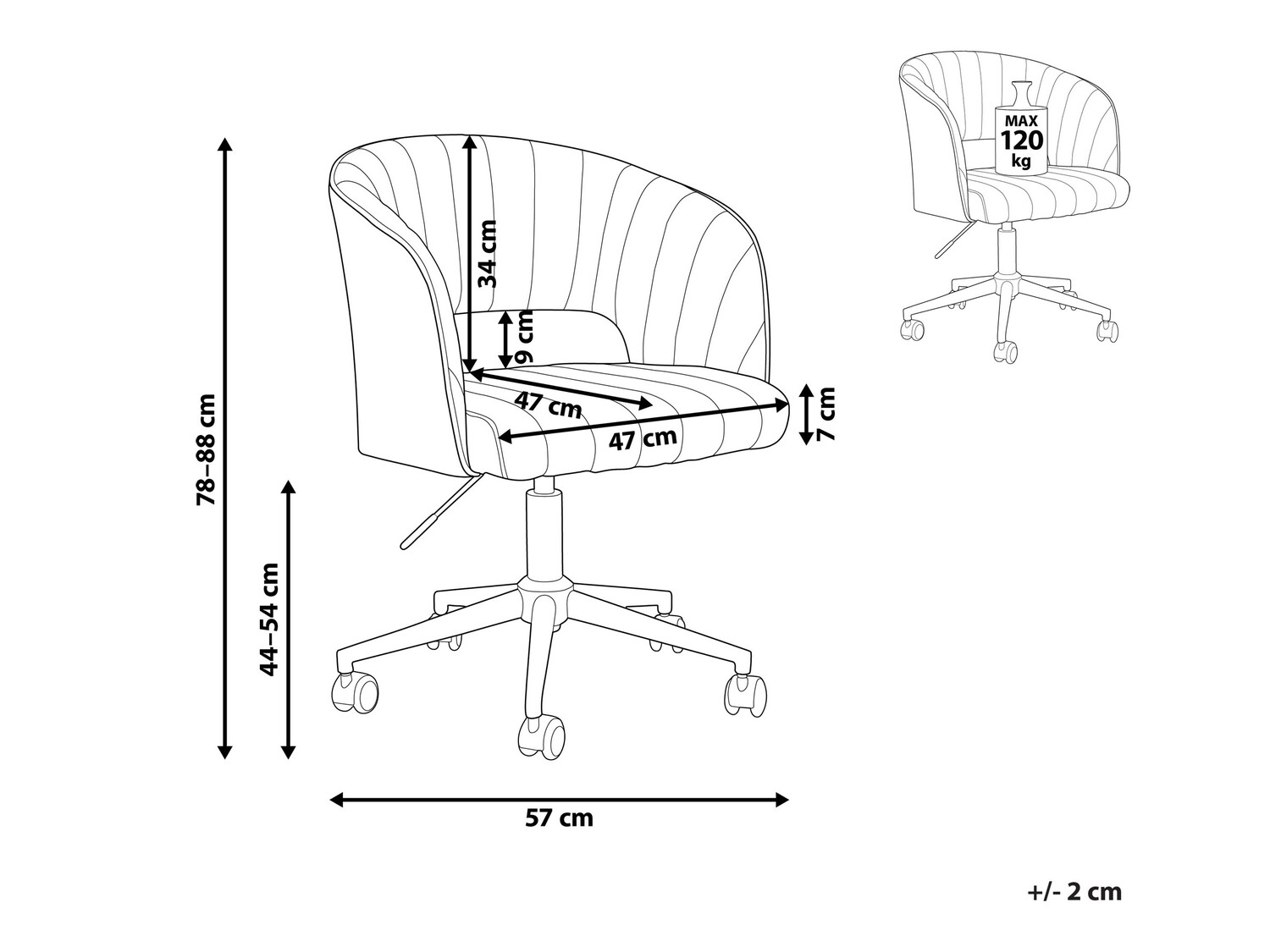 Офис стол Berwyn 894 (Светлосиньо)