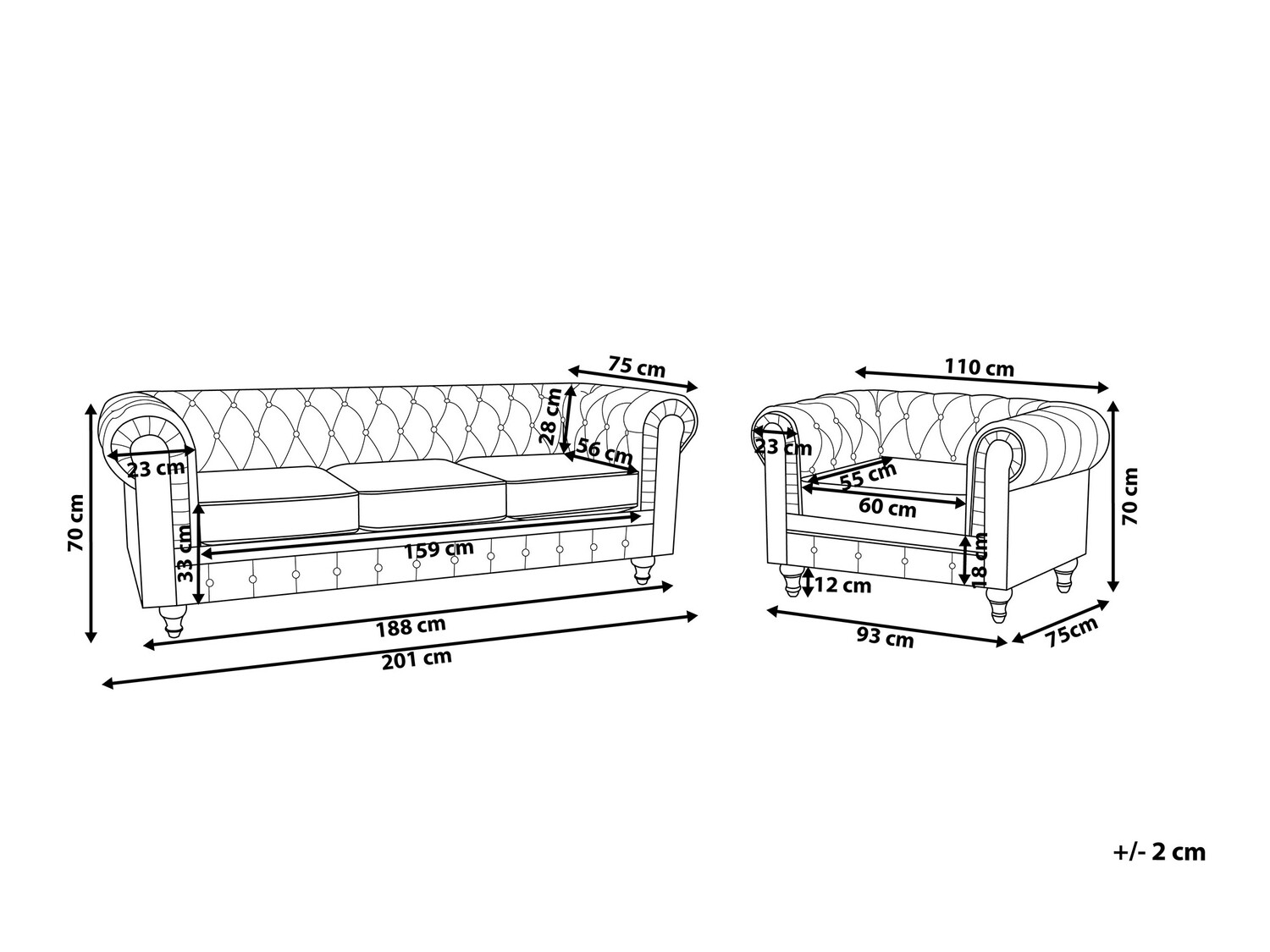 Комплект мека мебел Cirdoro 110 (Роза)