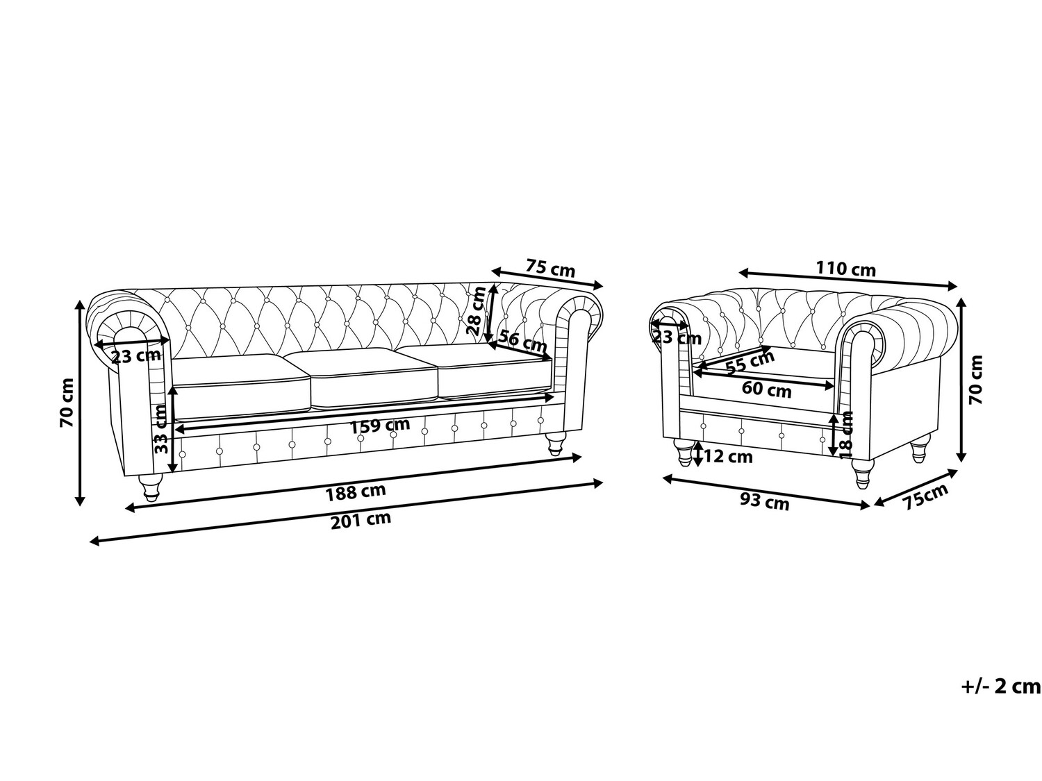 Комплект мека мебел Cirdoro 110 (Зелен)