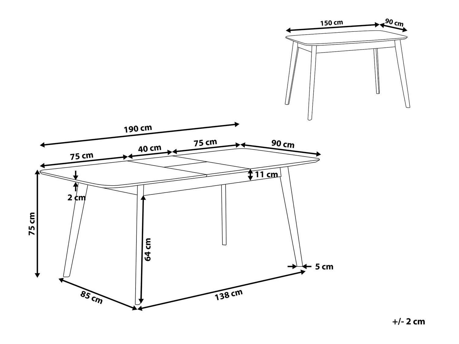 Маса Berwyn 907 (Тъмно дърво)