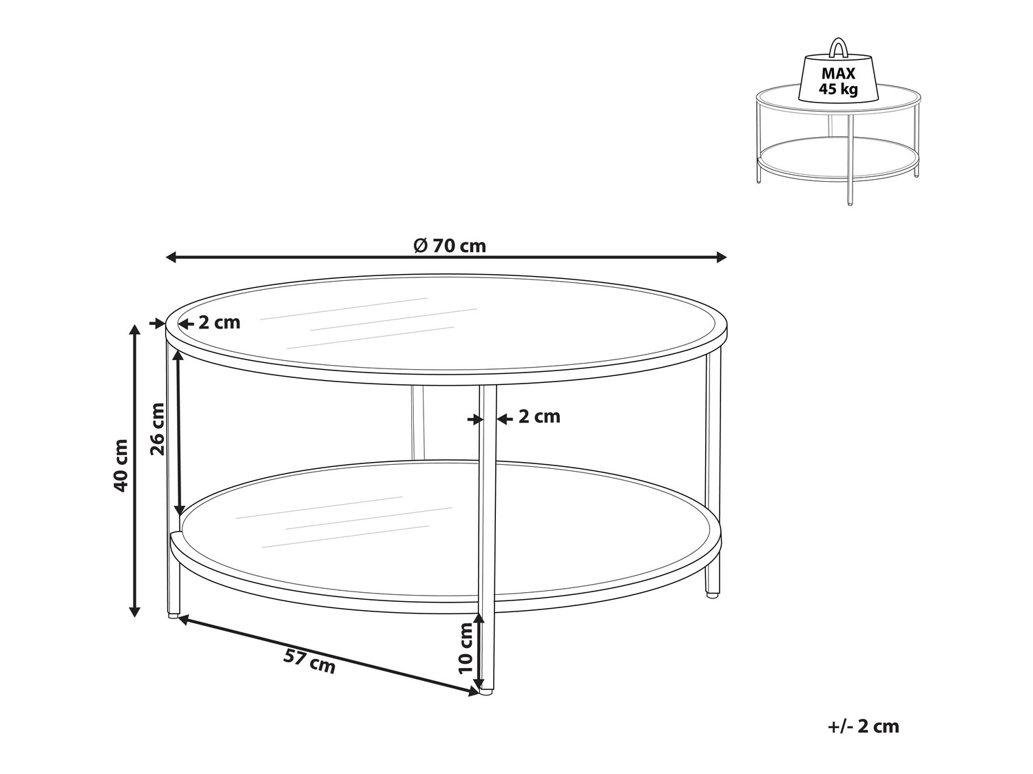 Масичка за кафе Berwyn 903 (Златно)