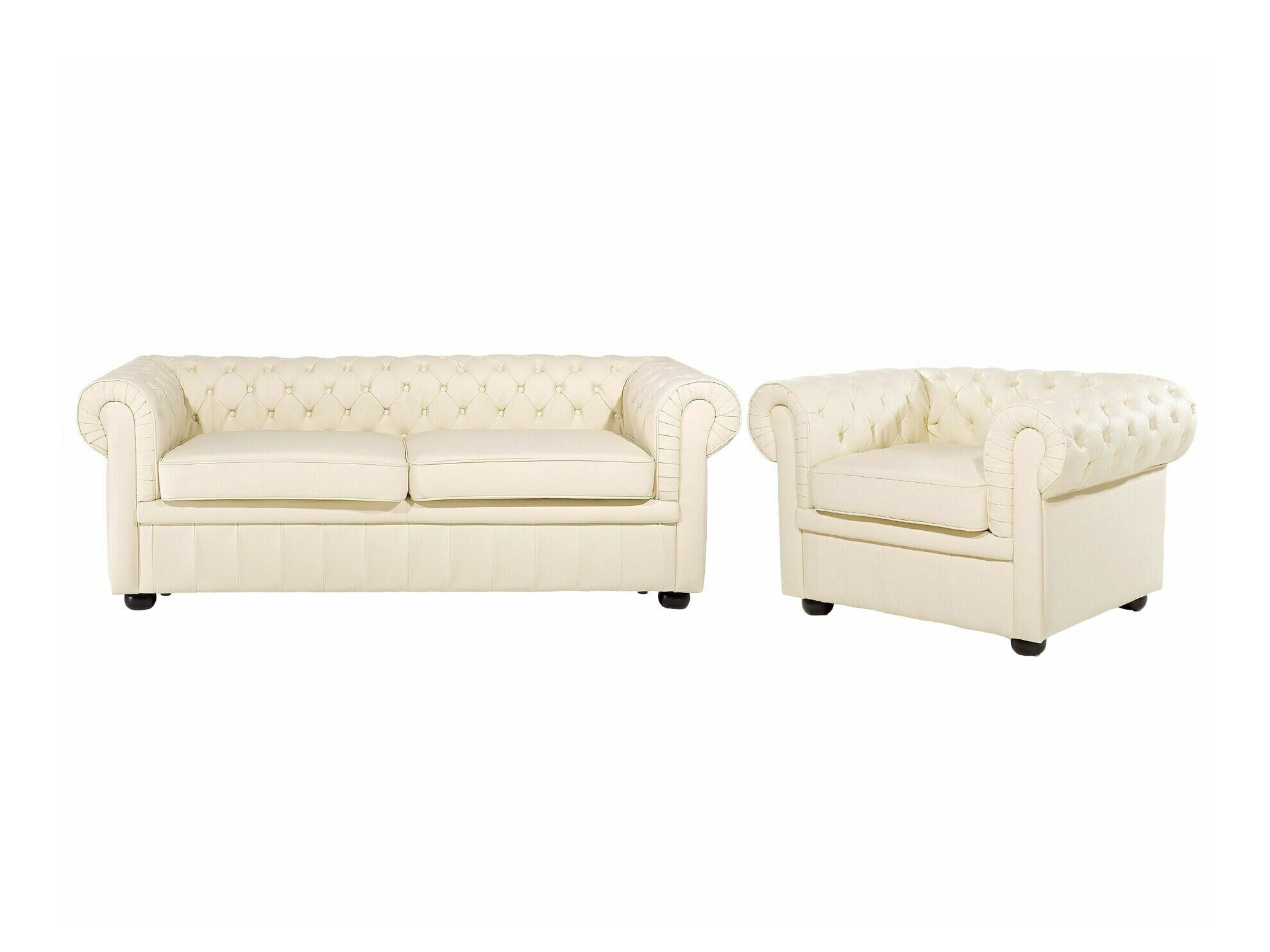 Chesterfield комплект мека мебел Cirdoro 112 (Сметана)