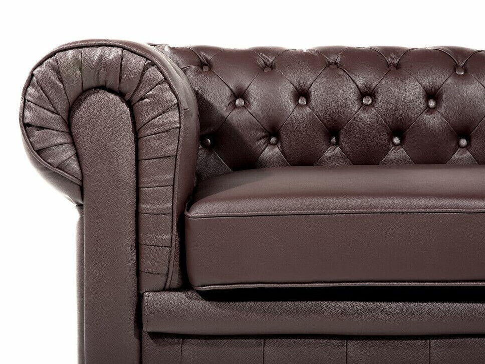 Chesterfield комплект мека мебел Cirdoro 112 (Тъмнокафяв)