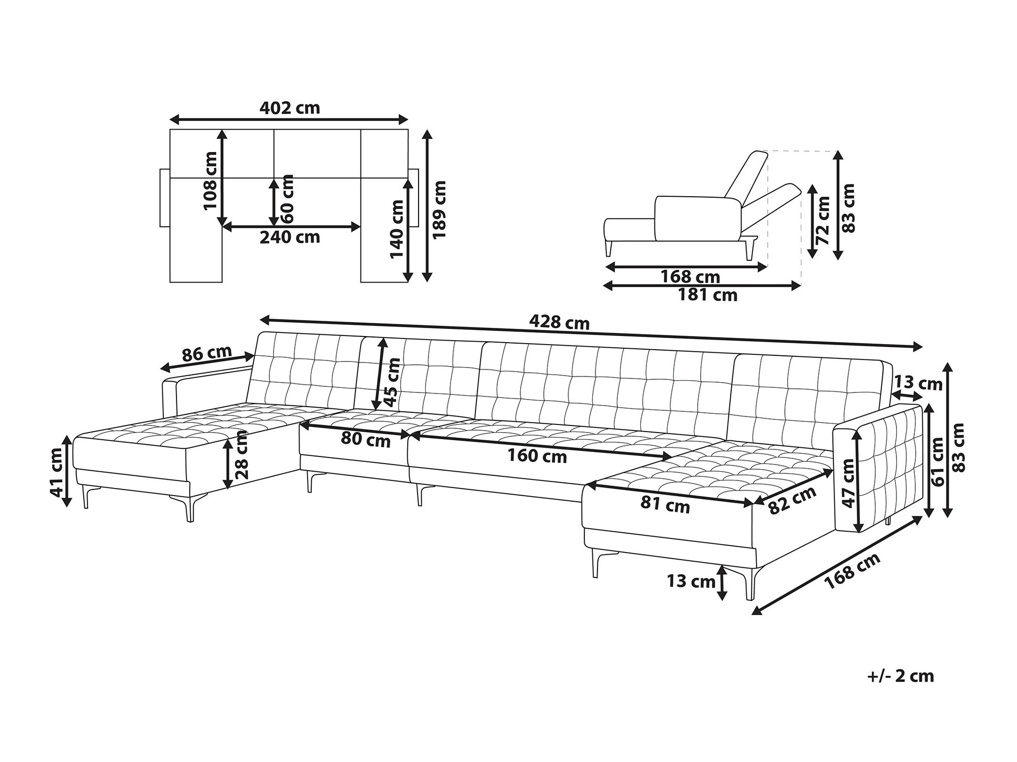Ъглов диван Felvena 115 (Роза)