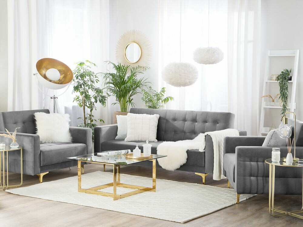 Комплект мека мебел Felvena 114 (Сив)