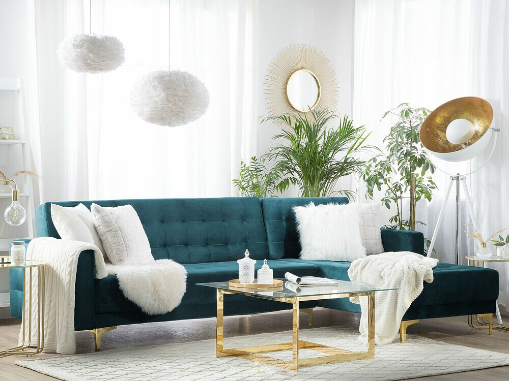 Ъглов диван Felvena 117 (Тюркоаз)