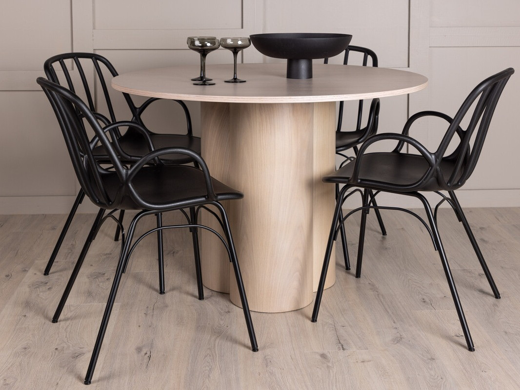 Маса и столове за трапезария Dallas 4273 (Черен)