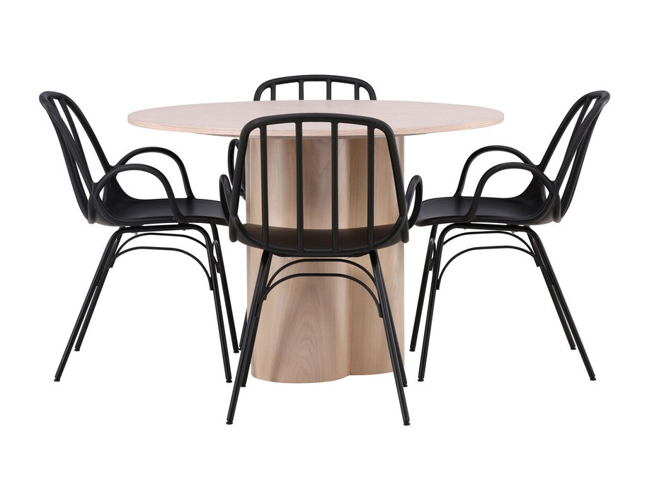 Маса и столове за трапезария Dallas 4273 (Черен)