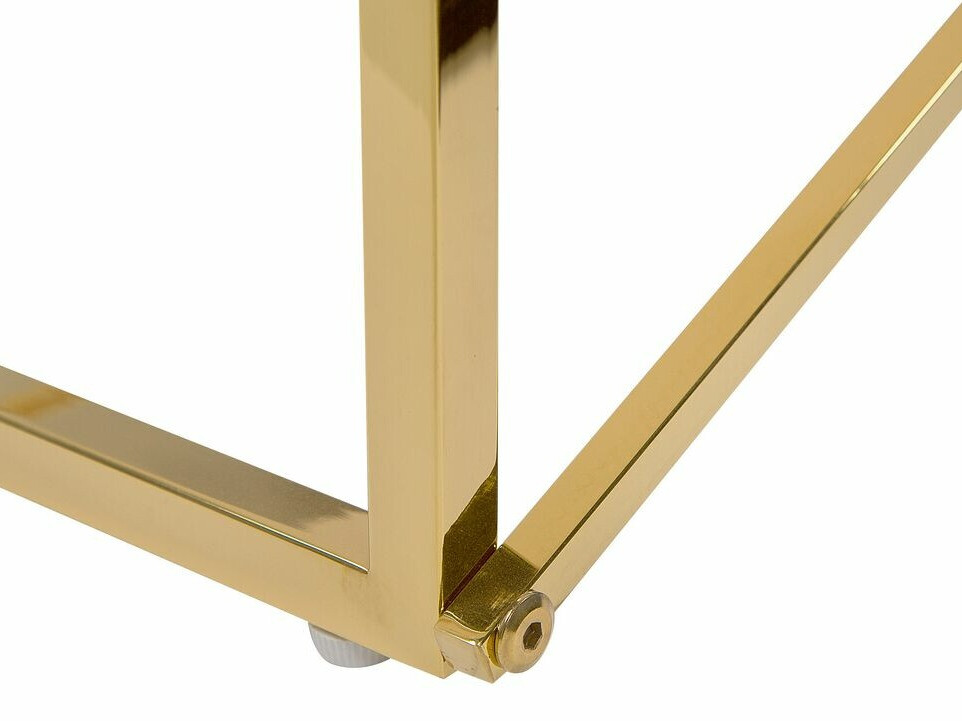 Масичка за кафе Berwyn 981 (Бял мрамор + Златно)