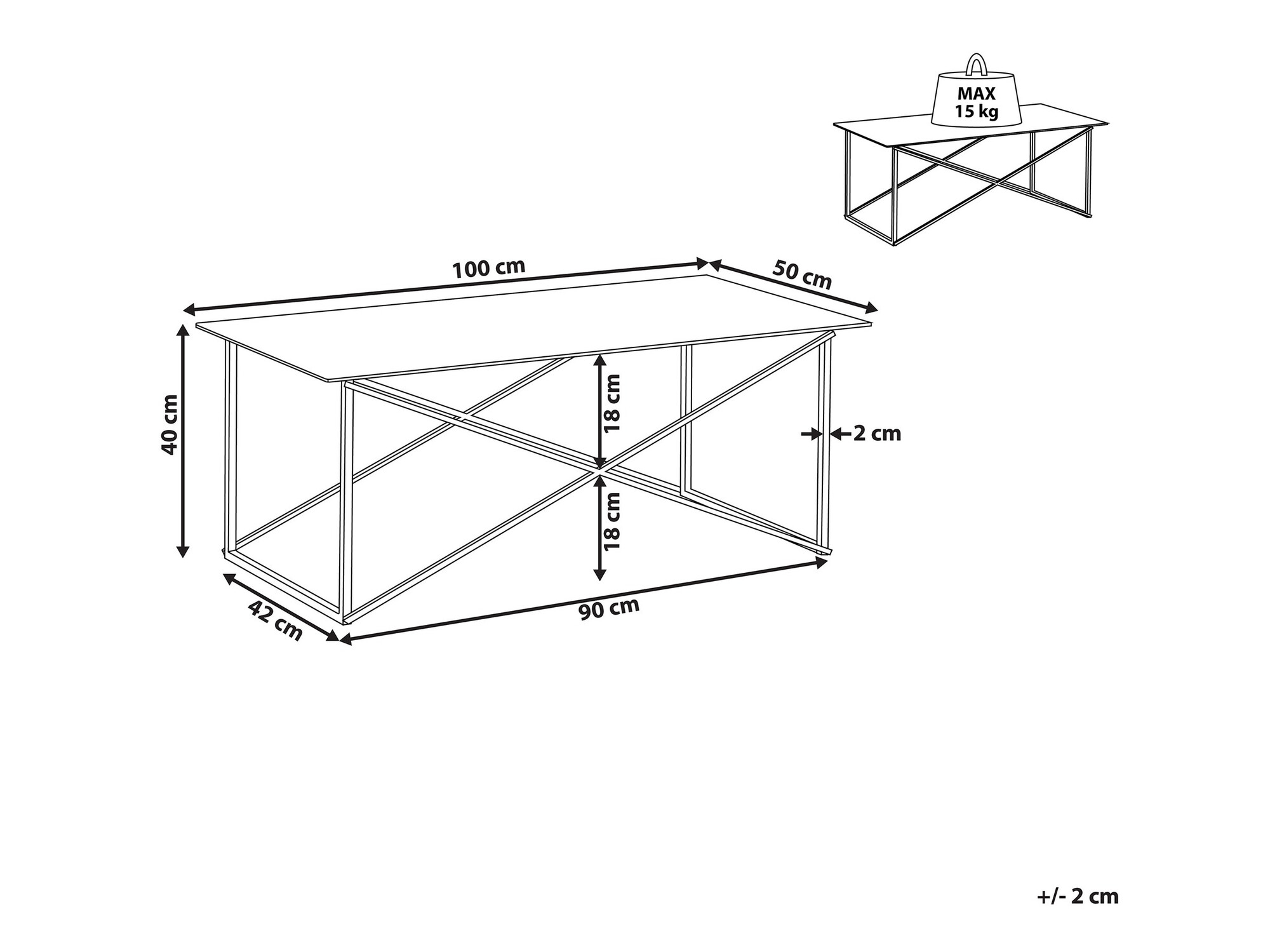 Масичка за кафе Berwyn 981 (Бял мрамор + Златно)