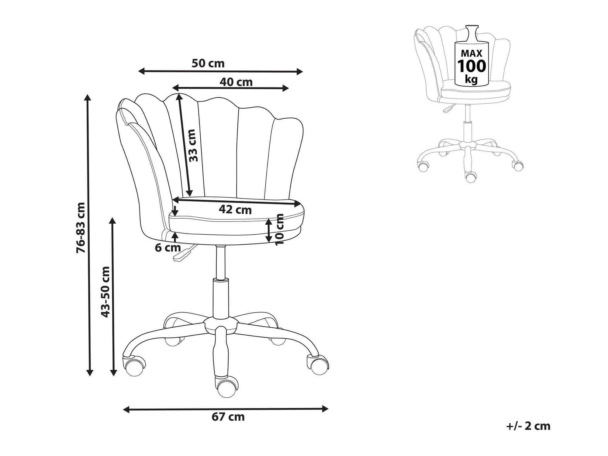 Офис стол Berwyn 991 (Зелен + Златно)