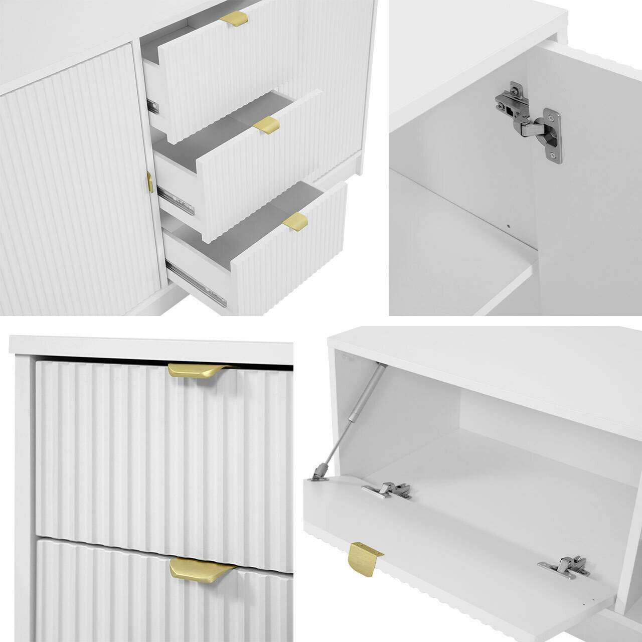 ТВ шкаф Comfivo Papilio I (Бял)