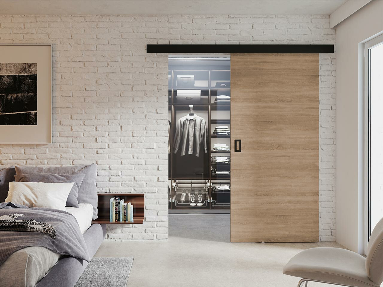 Плъзгаща се врата Dover 215 (Сонома дъб)