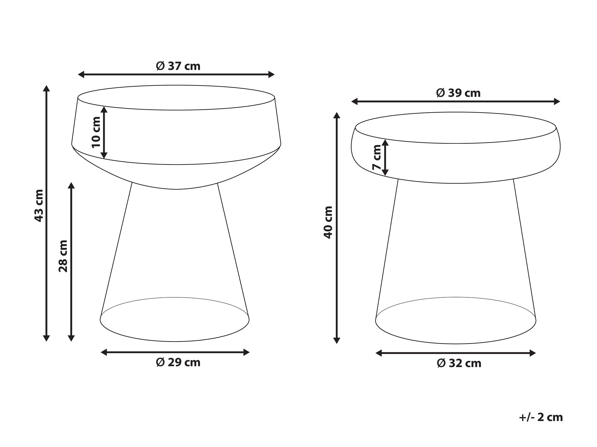 Комплект помощни маси Berwyn 1061 (Червен)