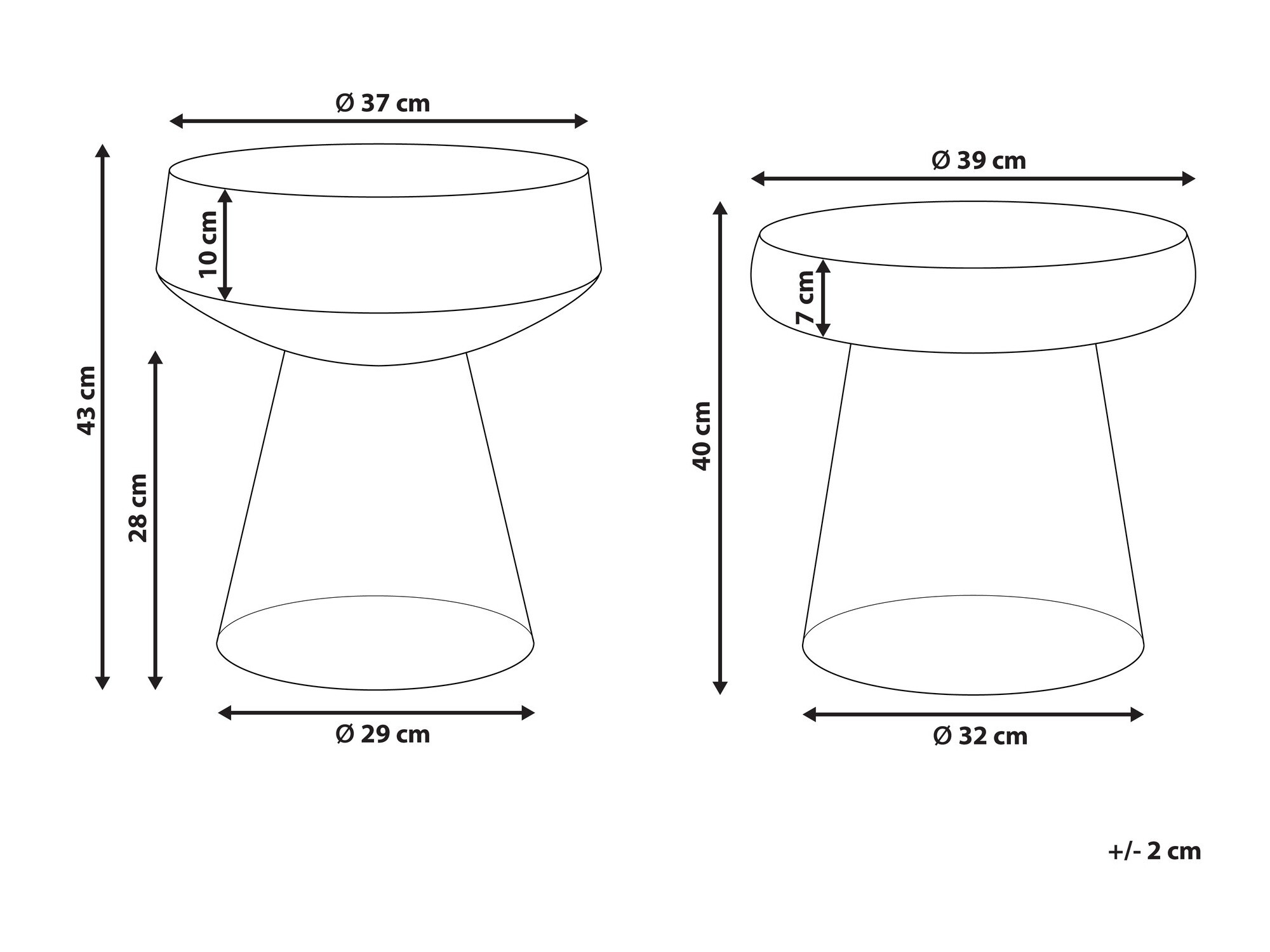 Комплект помощни маси Berwyn 1061 (Кафяв)
