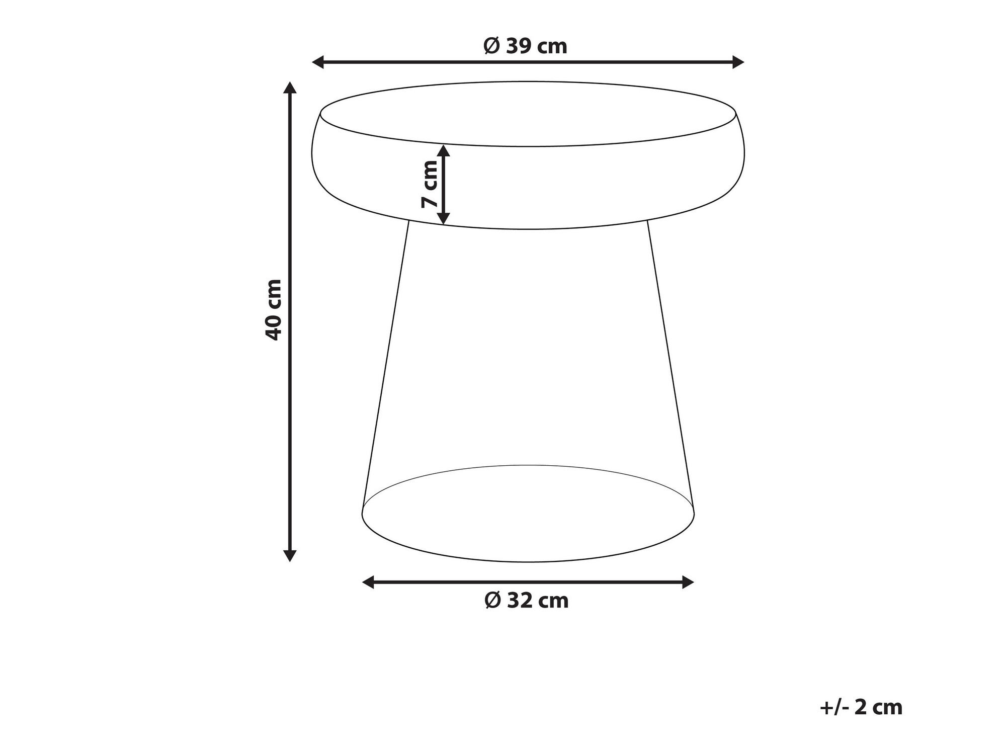Помощна масичка Berwyn 1051 (Червен)