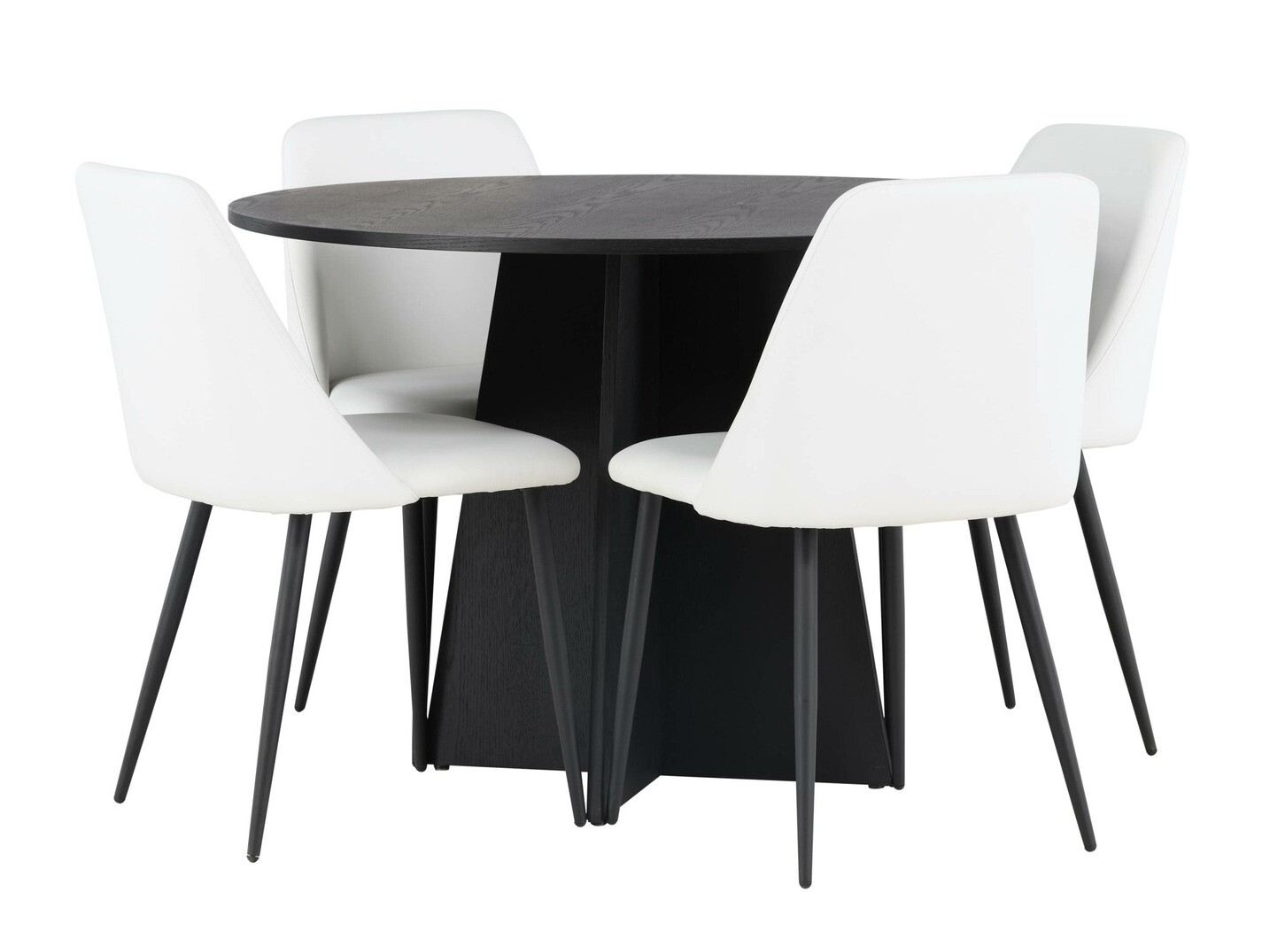 Маса и столове за трапезария Dallas 4289 (Бял)