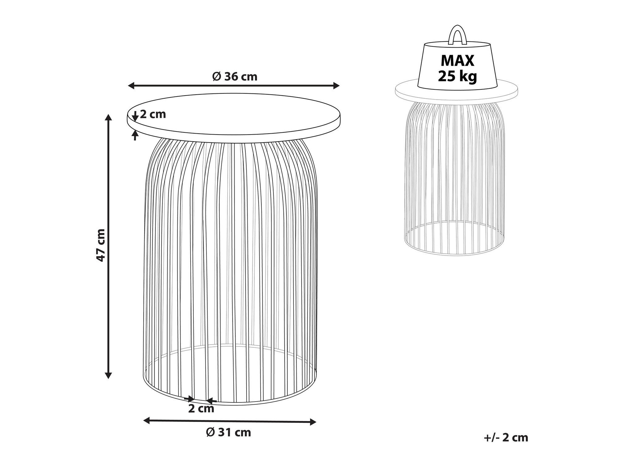 Помощна масичка Berwyn 1153