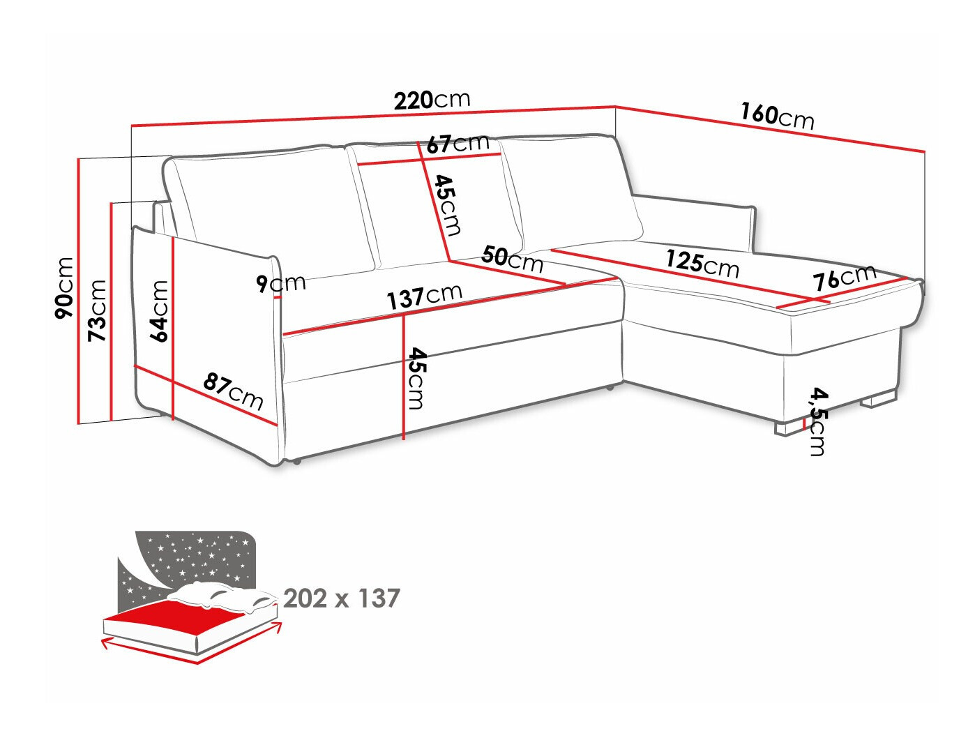 Ъглов диван Columbus 208 (Poso 100)